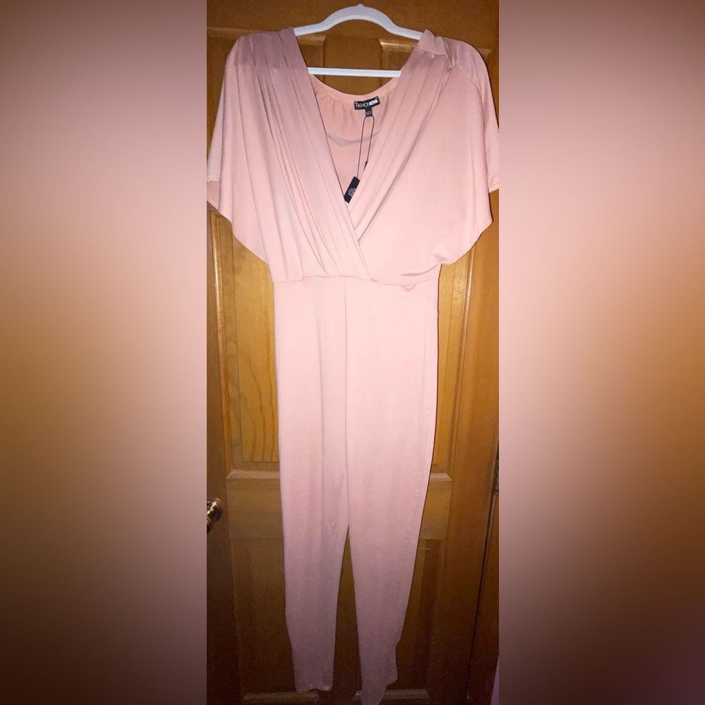 Fashion Nova - That’s The Spirit Jumpsuit - Pink - Size Medium - Never worn